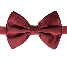 Load image into Gallery viewer, Axis Burgundy Adjustable Satin Bowtie - Ferrecci USA 
