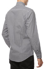 Load image into Gallery viewer, Black Gingham Check Slim Fit Shirt - Ferrecci USA 
