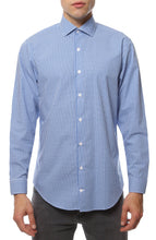 Load image into Gallery viewer, Blue Gingham Check Dress Shirt - Slim Fit - Ferrecci USA 
