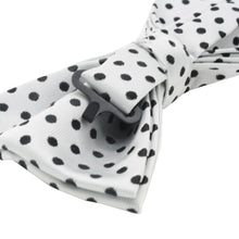 Load image into Gallery viewer, Turner White and Black Polkadot Bow Tie - Ferrecci USA 
