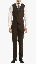 Load image into Gallery viewer, Bradford Cognac Slim Fit 3 Piece Tweed Suit - Ferrecci USA 

