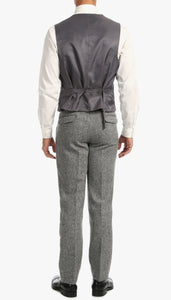 Bradford Grey Slim Fit 3 Piece Tweed Suit - Ferrecci USA 
