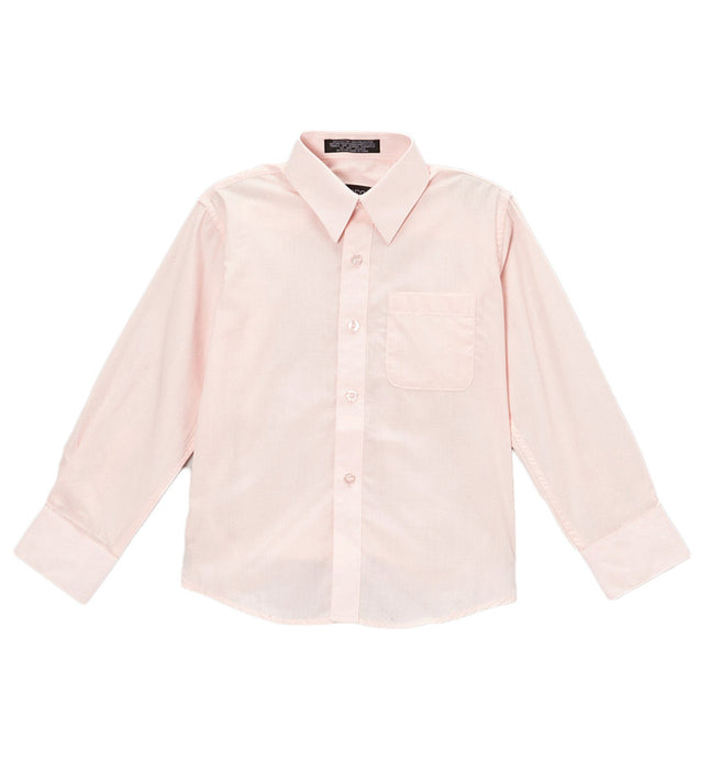 Premium Solid Cotton Blend Light Pink Dress Shirt - Ferrecci USA 