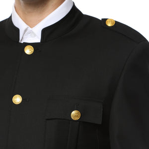 Ferrecci Mens Black Military Cadet Uniform - Ferrecci USA 