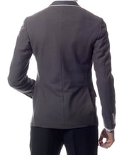 Load image into Gallery viewer, Capri Grey Ultra Slim Fit Knit Mens Blazer - Ferrecci USA 

