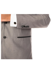 Celio Grey & Black Slim Fit 3 Piece Tuxedo - Ferrecci USA 