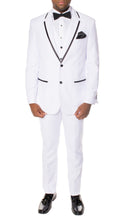 Load image into Gallery viewer, Celio White &amp; Black 3 piece Slim Fit Tuxedo - Ferrecci USA 
