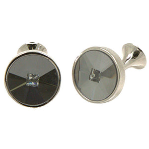Silvertone Novelty Shield Cufflinks with Jewelry Box - Ferrecci USA 