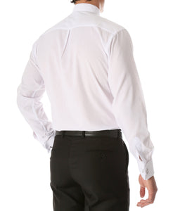 White Clergy Deacon Bishop Priest Mandarin Collar Dress Shirt - Ferrecci USA 