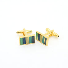 Load image into Gallery viewer, Goldtone Blue Cuff Links With Jewelry Box - Ferrecci USA 

