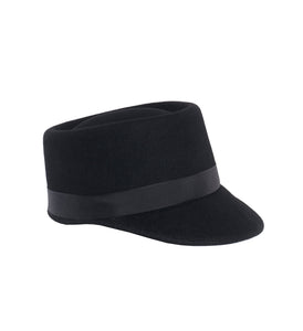 Modern Conductor Train Engineer Hat - Black - Ferrecci USA 