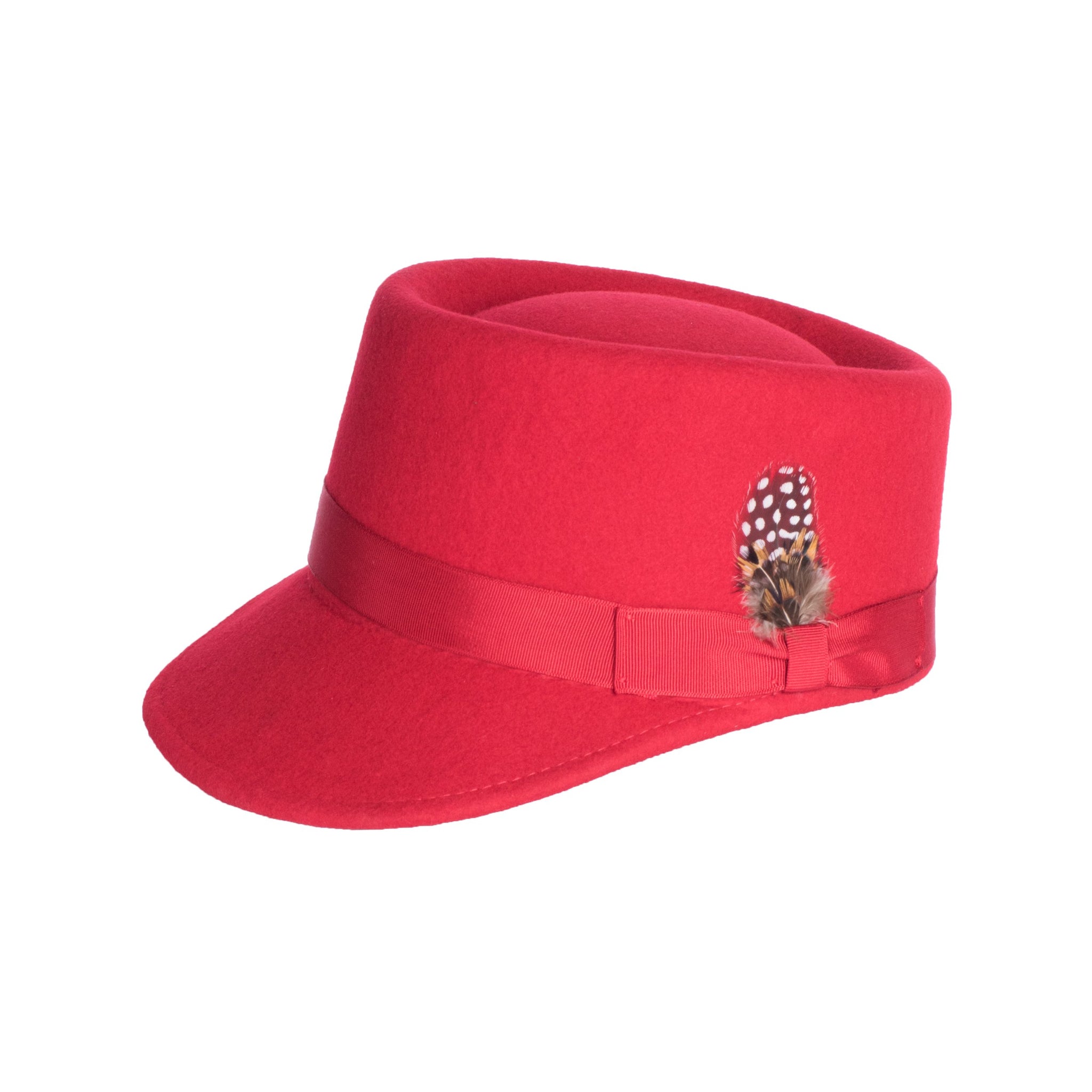 Modern Conductor Train Engineer Hat-Red | FERRECCI – Suit Studio