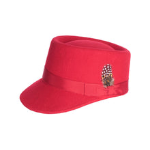 Load image into Gallery viewer, Modern Conductor Train Engineer Hat - Red - Ferrecci USA 
