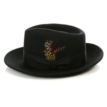 Load image into Gallery viewer, Crushable Fedora Hat in Black - Ferrecci USA 
