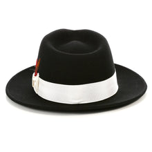 Load image into Gallery viewer, Crushable Fedora Hat in Black With White Band - Ferrecci USA 
