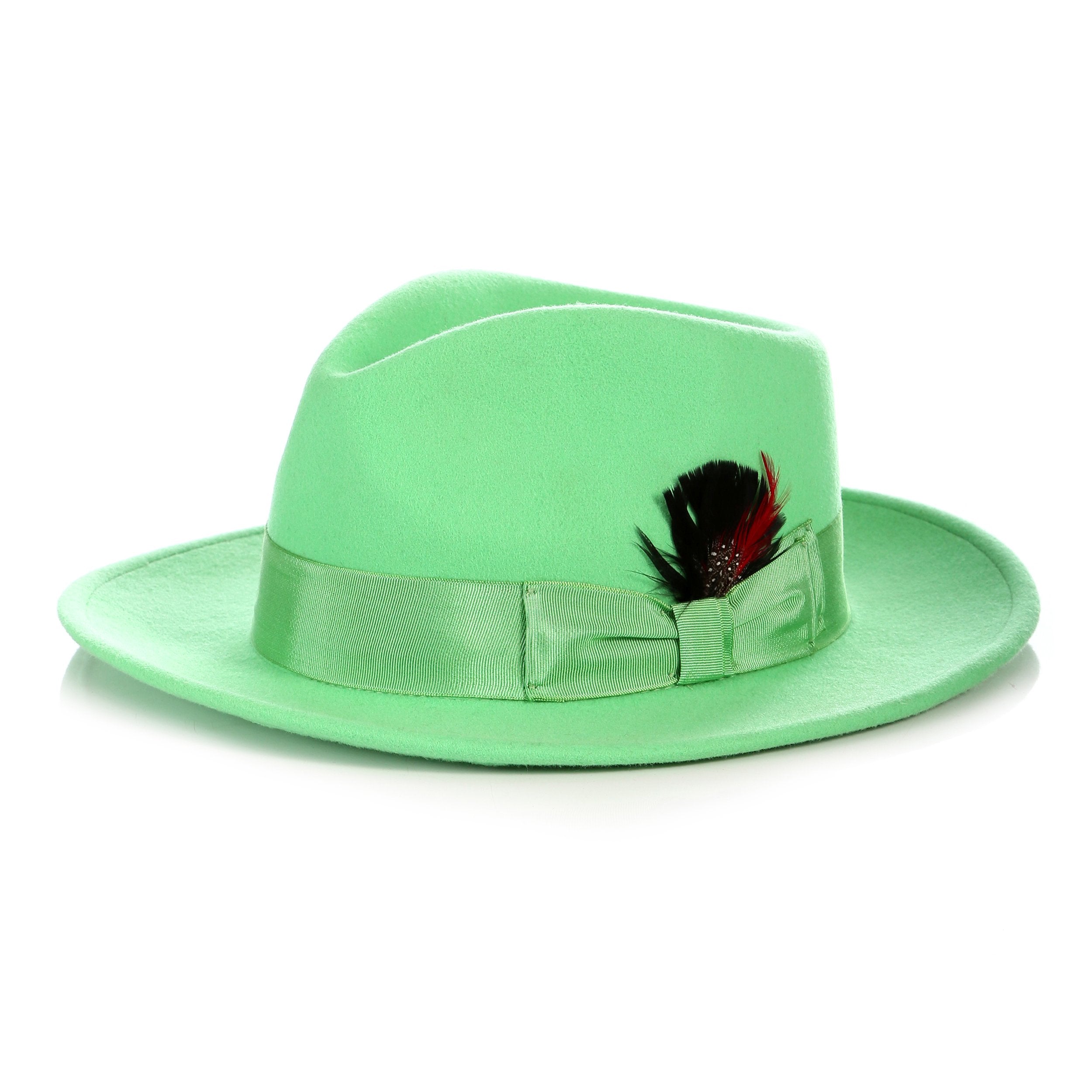 Crushable Green Fedora Hat by FERRECCI – Suit Studio