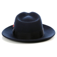 Load image into Gallery viewer, Crushable Fedora Hat in Navy - Ferrecci USA 
