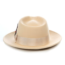 Load image into Gallery viewer, Crushable Tan Fedora Hat - Ferrecci USA 
