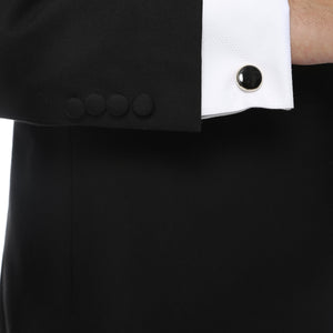 Mens Black Cutaway Regular Fit 2 Piece Tuxedo Suit - Ferrecci USA 
