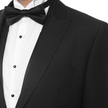Load image into Gallery viewer, Mens Black Cutaway Regular Fit 2 Piece Tuxedo Suit - Ferrecci USA 
