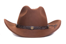 Load image into Gallery viewer, Brown Crushable Wool Western Dakota Cowboy Hat - Ferrecci USA 
