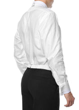 Load image into Gallery viewer, Premium White Pique 100% Cotton Backless Tuxedo Vest / FIT ALL (S-XL) - Ferrecci USA 
