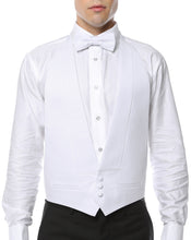 Load image into Gallery viewer, Premium White Pique 100% Cotton Backless Tuxedo Vest &amp; Bow Tie / 2XL FIT ALL (50-60) - Ferrecci USA 
