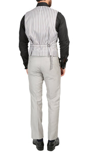 Mens Daxson Grey Slim Fit Shawl Collar 3pc Tuxedo - Ferrecci USA 
