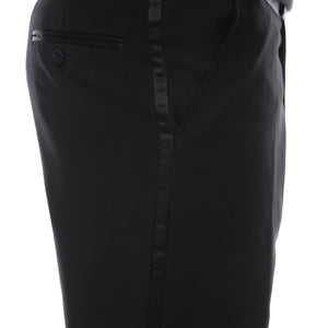 Debonair Black Slim Fit Peak Lapel 2 Piece Tuxedo Suit Set - Tux Blazer and Pants - Ferrecci USA 