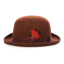 Load image into Gallery viewer, Premium Wool Derby Hat - Brown - Ferrecci USA 
