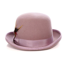 Load image into Gallery viewer, Premium Wool Lavender Derby Bowler Hat - Ferrecci USA 
