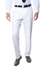 Load image into Gallery viewer, Premium White Regular Fit Suspender Ready Formal &amp; Business Pants - Ferrecci USA 
