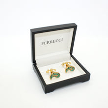 Load image into Gallery viewer, Goldtone Paisley Design Cuff Links With Jewelry Box - Ferrecci USA 
