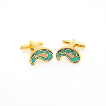 Load image into Gallery viewer, Goldtone Paisley Design Cuff Links With Jewelry Box - Ferrecci USA 
