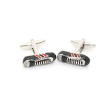 Load image into Gallery viewer, Silvertone Shoe Cuff Links With Jewelry Box - Ferrecci USA 
