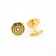 Load image into Gallery viewer, Goldtone Round Cuff Links With Jewelry Box - Ferrecci USA 
