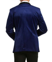 Load image into Gallery viewer, Enzo Indigo Velvet Slim Fit Shawl Lapel Tuxedo Men&#39;s Blazer - Ferrecci USA 

