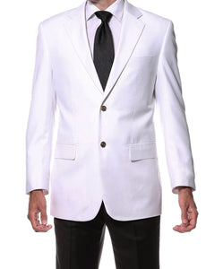 White Gold Button Regular Fit Blazer - Ferrecci USA 
