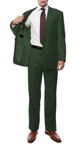 Premium FE28001 Grass Green Regular Fit Suit - Ferrecci USA 