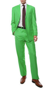 Premium FE28001 Lime Green Regular Fit Suit - Ferrecci USA 