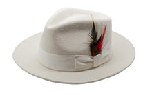 Load image into Gallery viewer, Ferrecci Off White Premium Wool Fedora Hat - Ferrecci USA 
