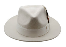 Load image into Gallery viewer, Ferrecci Off White Premium Wool Fedora Hat - Ferrecci USA 
