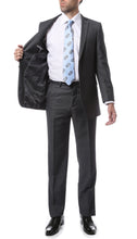 Load image into Gallery viewer, Mens 2 Button Heather Grey Regular Fit Suit - Ferrecci USA 
