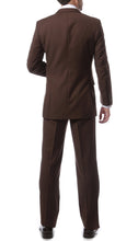 Load image into Gallery viewer, Mens 2 Button Brown Regular Fit Suit - Ferrecci USA 
