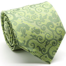 Load image into Gallery viewer, Mens Dads Classic Green Paisley Pattern Business Casual Necktie &amp; Hanky Set FO-9 - Ferrecci USA 
