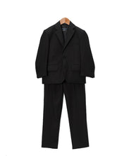 Load image into Gallery viewer, Boys Premium Black Tone on Tone Striped 2 Piece Suit - Ferrecci USA 
