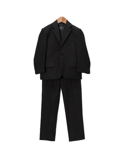 Boys Premium Black Tone on Tone Striped 2 Piece Suit - Ferrecci USA 