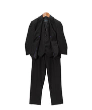 Load image into Gallery viewer, Boys Premium Black Tone on Tone Striped 2 Piece Suit - Ferrecci USA 
