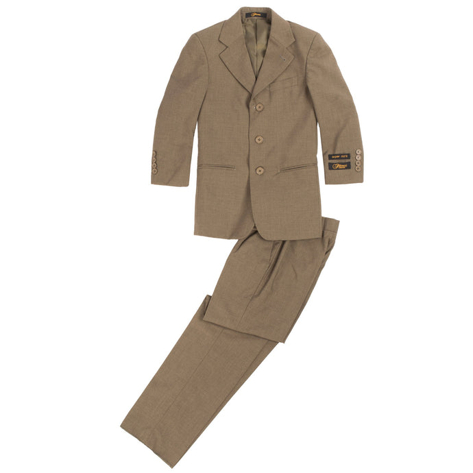 Boys Premium Brown Green 2 Piece Suit - Ferrecci USA 