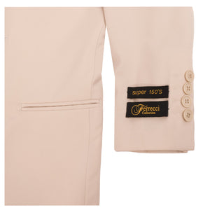 Boys Premium Tan 2 piece Suit - Ferrecci USA 